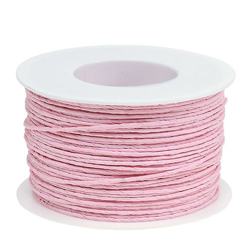 Papirsnor tråd omviklet Ø2mm 100m pink
