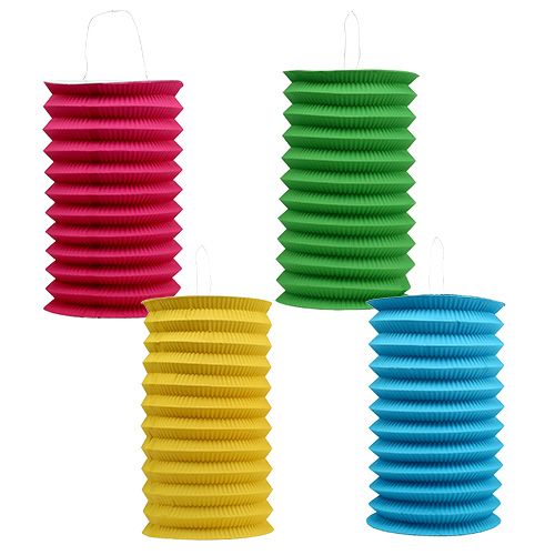 Floristik24 Papirlanterne Ø15cm assorterede farver 4 stk
