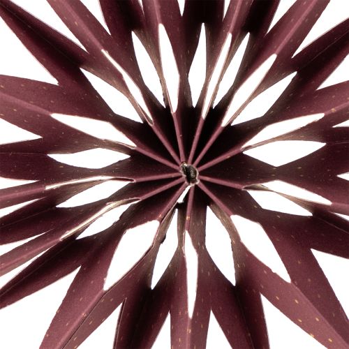 Artikel Papirstjerner, bordeaux pink, til ophæng, Ø10 cm, 4 stk.