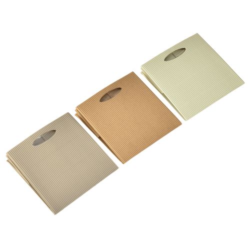 Artikel Papirpose 12 cm brun cremebeige gavepose 6 stk.
