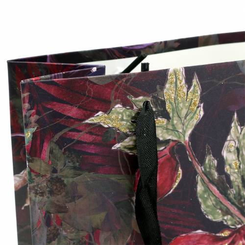 Floristik24 Gavepose blomster guld 18cm x 8cm H24cm