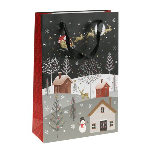 Artikel Gavepose papirpose Julelandsby H30cm 2stk