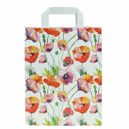 Floristik24 Papirpose valmue 22cm x 10cm x 28cm 25stk