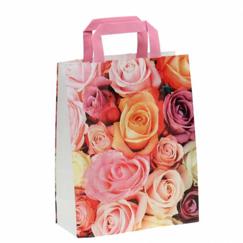 Floristik24 Papirpose rose 22cm x 10cm x 28cm 25stk