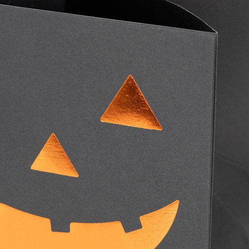 Papirpose græskar ansigt plantekasse Halloween dekoration 10 cm 6 stk | Floristik24.dk