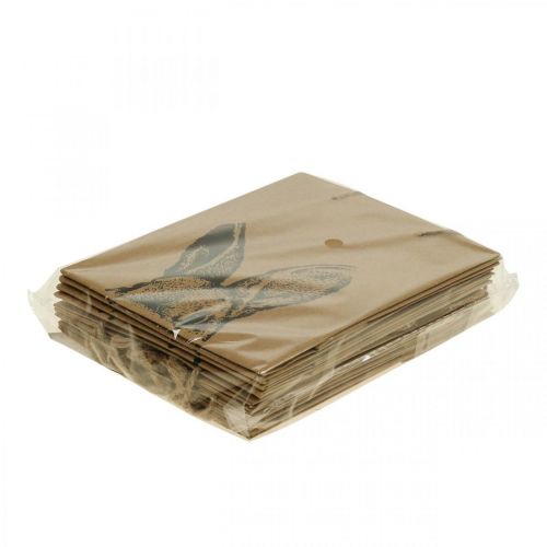 Artikel Gavepose påskepapirspose kaninbrun 12×6×15cm 8 stk