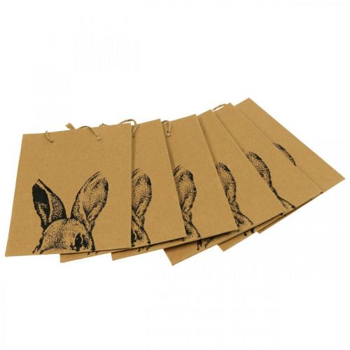 Artikel Gavepose påskepapirspose kaninbrun 16×6,5×20cm 6stk