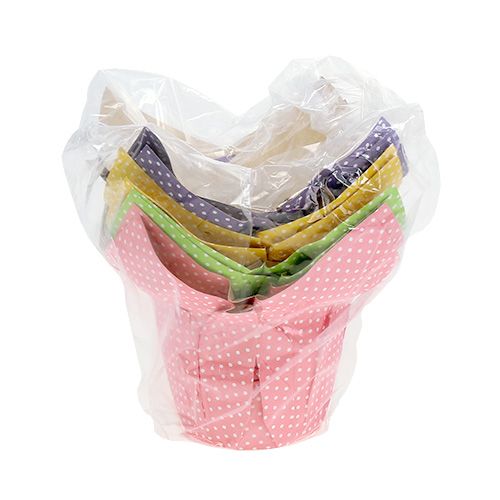 Floristik24 Papir cachepot farverig deco urtepotte papir 8 stk