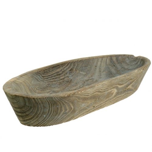 Floristik24 Dekorativ skål paulownia træ oval 44cm x 19cm H8cm