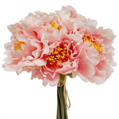 Floristik24 Paeonia Peony Kunstig Blomst Peonie Pink Ø6cm 28cm 7 stk