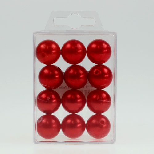 Artikel Pynteperler Ø2cm rød 12 stk