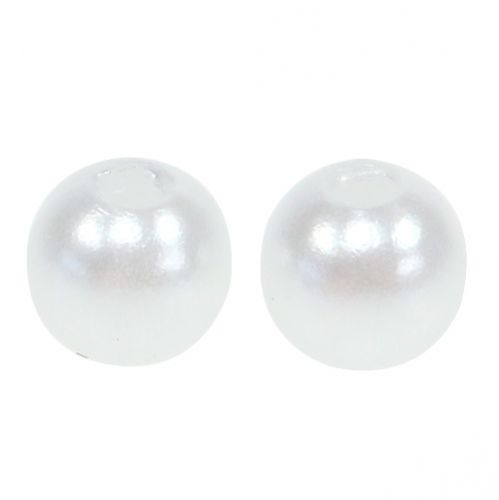 Floristik24 Perle hvid Ø6mm 200g