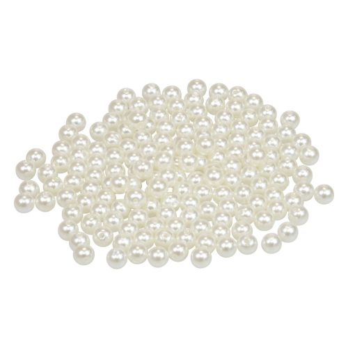Perler til trådning af hobbyperler cremehvide 6mm 300g