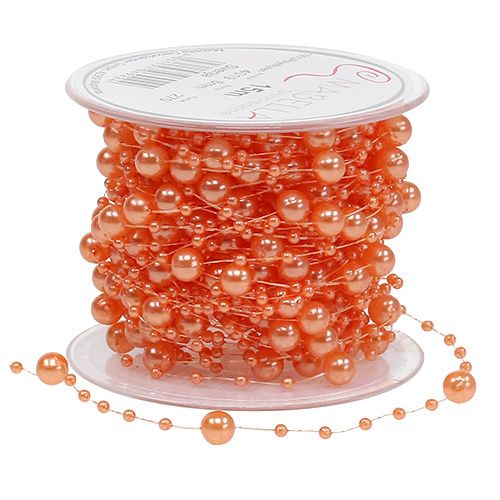 Perle halskæde Orange 6mm 15m