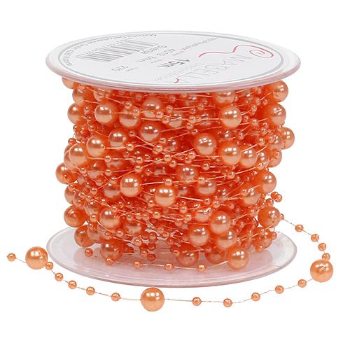 Artikel Perle halskæde Orange 6mm 15m