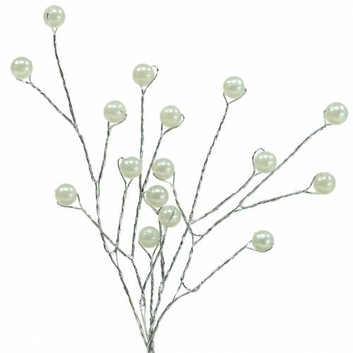 Floristik24 Perlegren champagne L18cm 2 stk