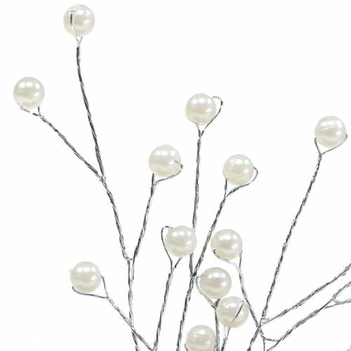 Floristik24 Perlegren champagne L18cm 2 stk