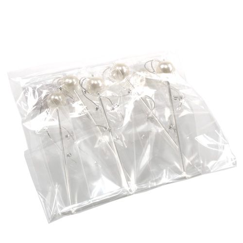 Floristik24 Perlehoved deco nål hvid Ø15mm L12cm 6stk