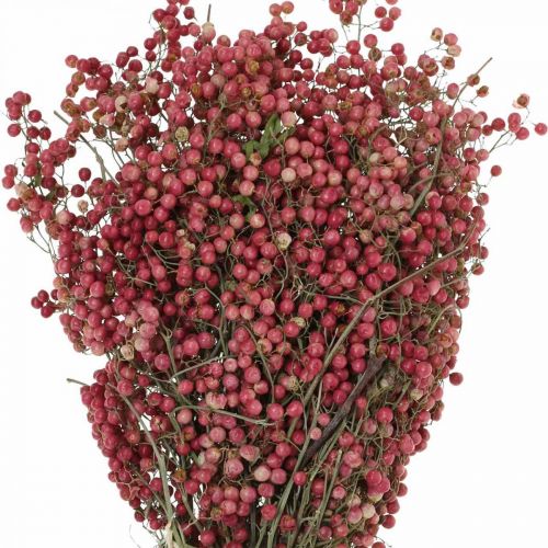 Floristik24 Peberbær, tørrede blomster, advent, pink peber, vinterpynt L40–45cm 200g