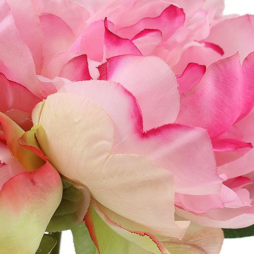 Floristik24 Pæoner med knopp pink L30cm 2stk