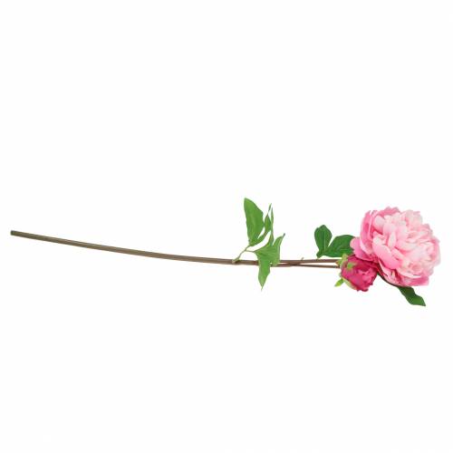 Floristik24 Peony kunstig blomst med blomst og knopperosa 68 cm