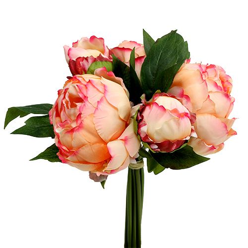Floristik24 Peony buket fersken 30 cm