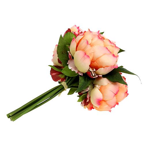 Floristik24 Peony buket fersken 30 cm