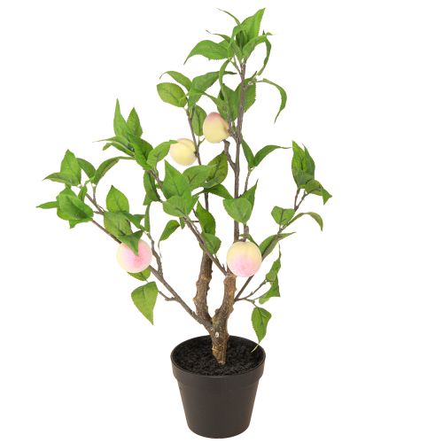 Artikel Ferskentræ i potte med 4 frugter Kunstig H53cm