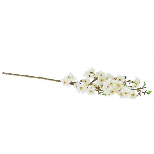 Artikel Ferskenblomst gren kunstig creme fjeder 69cm