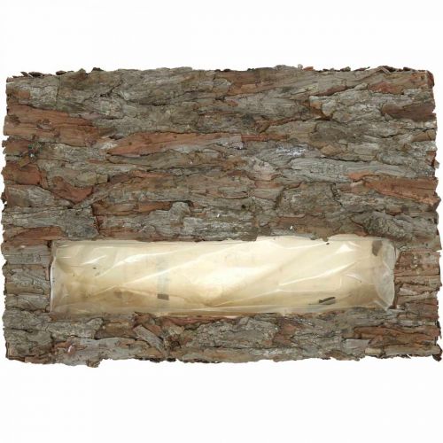 Artikel Dekorativ coaster med plantetrug fyrrebark 45×30cm H6cm