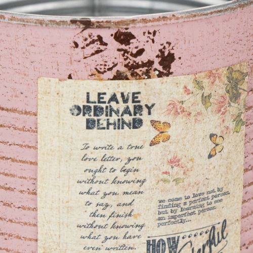 Artikel Urtepotte, antik rose, dekorativ metalkasse, vintage, Ø15,5 cm H15 cm