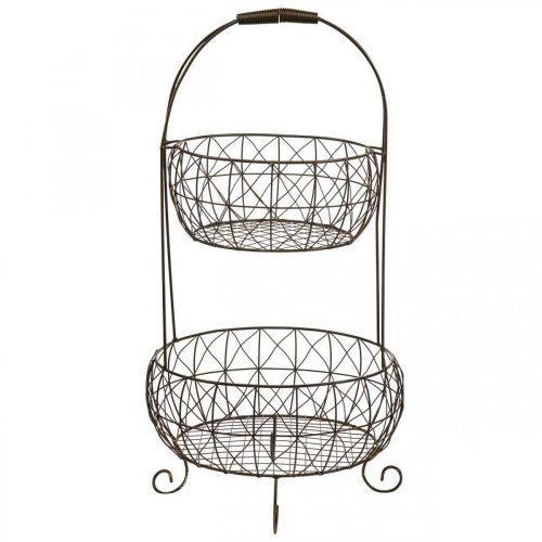 Floristik24 Plant etagere vintage metal kurvestativ 2-lags 62cm