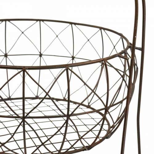 Plantestativ vintage metal kurvestativ 2 niveauer 62cm
