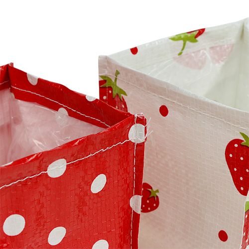Floristik24 Plantekasse 10x10cm 8stk. Rød Hvid
