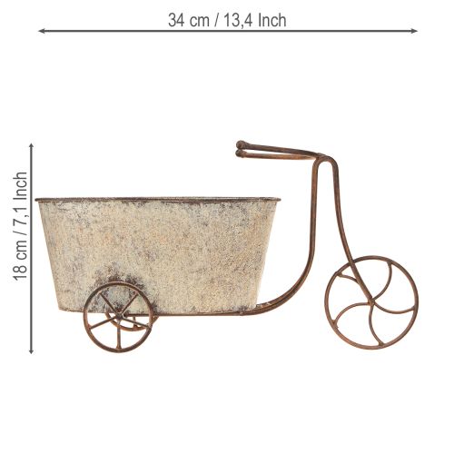 Artikel Plantecykel urtepotte cykel rustgrå 34×16×18cm