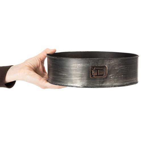 Artikel Plantekasse, dekorativ bageform, springform til plantning, metaldekoration Ø24cm H7,5cm
