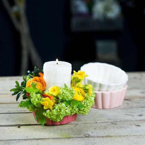 Floristik24 Plantekasse bageform, kageform til udplantning, keramisk potte H5cm Ø12,5cm 3 stk.