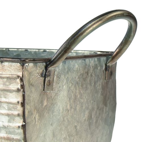 Floristik24 Plantekasse tagrende metal L44cm/37,5cm sæt med 2