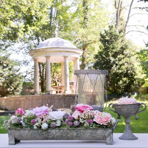 Floristik24 Planter, dekorativ tagrende, blomsterkasse i antikt look L51cm