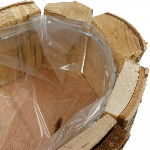 Floristik24 Planter, hjerteformet træskål, planter af birketræ, hjerteskål 27 × 28cm