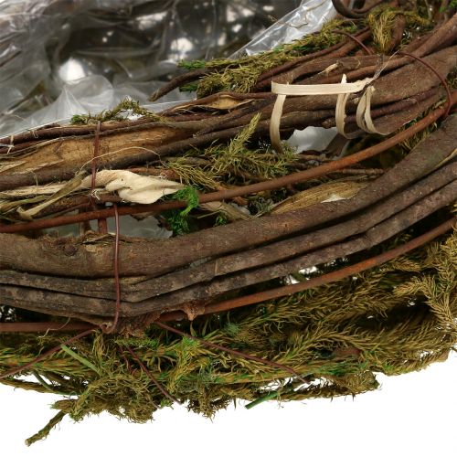 Floristik24 Planter lavet af vinstokke og mos 35cm x 20cm