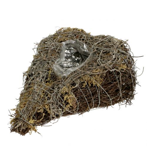 Floristik24 Plantehjerte lavet af vinstokke og lav naturlige 25 cm x 19 cm
