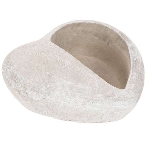 Hjerteformet plantekasse, støbt sten, dekorativ plantekasse, 17 cm