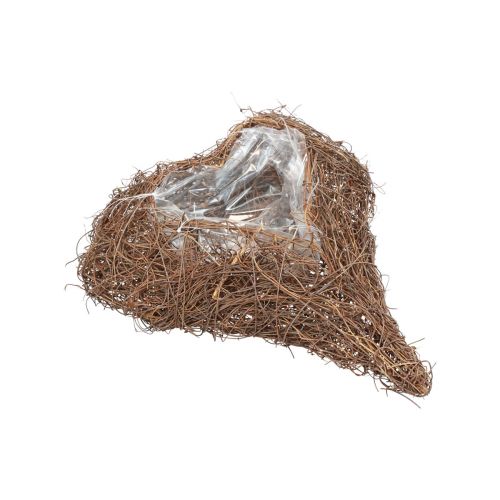 Floristik24 Plantehjerte vinstokke hjerte planteskål naturlig Salim 21×20,5×6cm