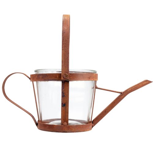 Floristik24 Vandkande dekoration lanterne plantekrukke havedekoration rust 29cm