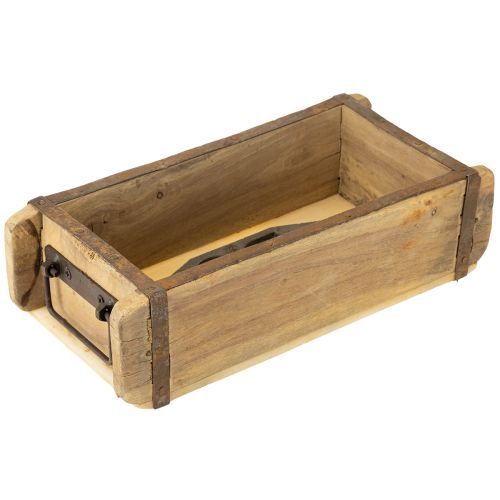 Floristik24 Plantekasse i træ, murstensform, træ, upcycling, 32×15×10 cm