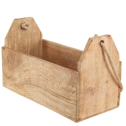 Artikel Plantekasse naturtræjute med hank 35x16x21,5cm