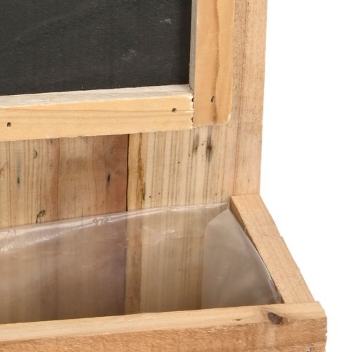 Floristik24 Plantekasse med træplade Rustik blomsterkasse 20×11,5×36cm