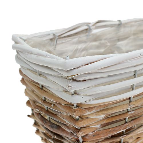 Floristik24 Plantekasse 31x13cm hvid-natur