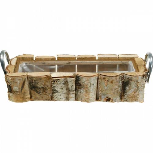 Floristik24 Plantekasse birk med greb 40×15×13cm deco birketræ